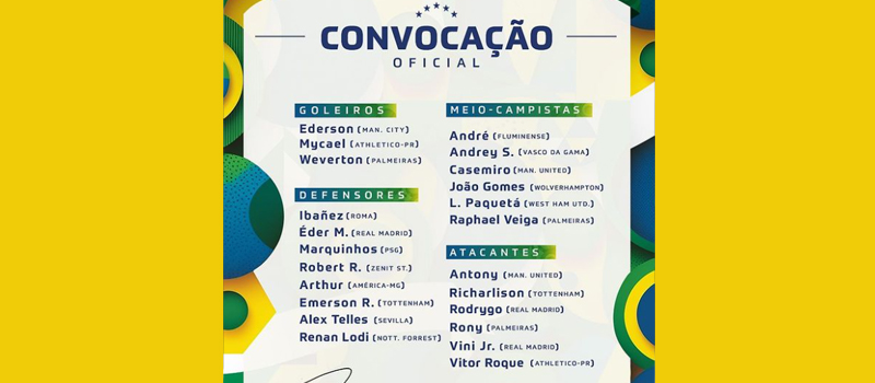 Lista de convocação da seleção brasileira